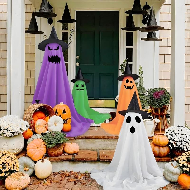 Light-up Ghost Halloween Decoration, Remote Control 2-Piece Set